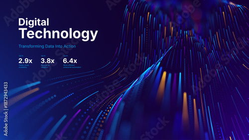 Big Data Flow AI Dots Particles Background. Digital Neural Network. Concept of Artificial Intelligence Technology Machine Deep Learning. Digital Communication. Science Technology Vector.