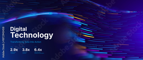 Big Data Flow AI Dots Particles Background. Digital Neural Network. Concept of Artificial Intelligence Technology Machine Deep Learning. Digital Communication. Science Technology Vector.