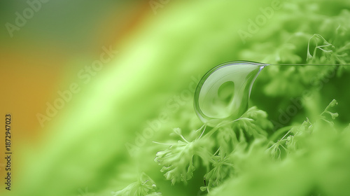 Dewy flowers in rainy day.