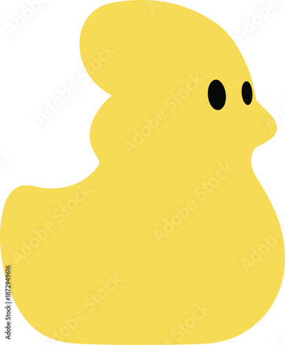 Stylized Yellow Peep illustration, Easter Bunny Clipart, Christian easter digital File