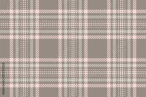 No people textile texture seamless, valentine fabric tartan plaid. Scarf background pattern check vector in light and stone grey colors.