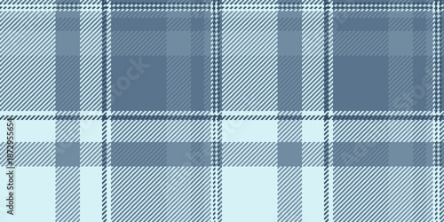 Yard plaid background texture, throw tartan pattern textile. Layout seamless check vector fabric in cyan and light colors.