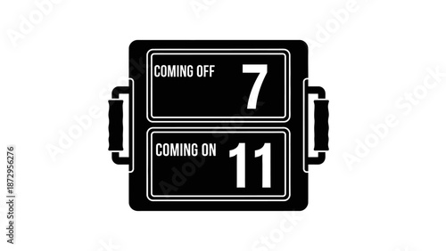 Mechanical Counter: This close-up view displays a digital counter, featuring distinct number with black-and-white details and a display of coming off 7 and coming on 11.