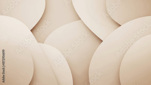 Intricate beige background with curved textured shapes