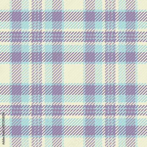 Soft texture seamless pattern, goose tartan fabric plaid. Cell vector background check textile in light and pastel colors.