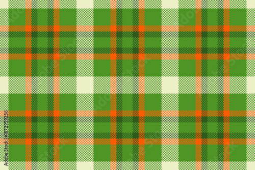 Scrap textile texture plaid, open vector background seamless. Inspiration check pattern tartan fabric in green and light colors.