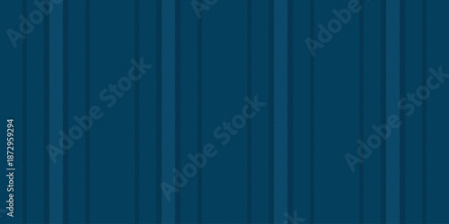 Mmooth seamless background stripe, postcard pattern texture fabric. Tix vector textile vertical lines in cyan and dark colors.