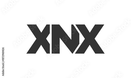 XNX logo design template with strong and modern bold text. Initial based vector logotype featuring simple and minimal typography. Trendy company identity.