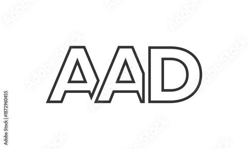 Free Download AAD logo design template with strong and modern bold text. Initial based vector logotype featuring simple and minimal typography. Trendy company identity. - GFXLoad