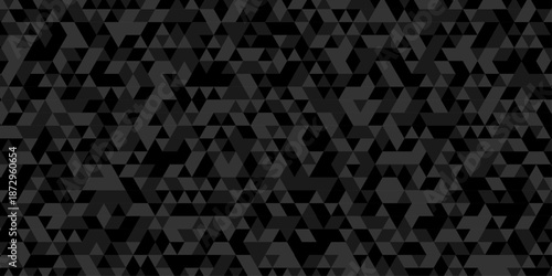 Abstract geometric wall tile and metal cube background triangle wallpaper. Seamless geometric pattern low polygon backdrop background. Gray diamond overlap polygonal background.