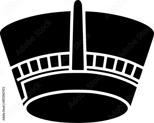 Double Crown Pschent Unity Silhouette Flat Vector Icon
