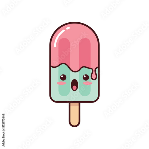 Cute Cartoon Popsicle Illustration