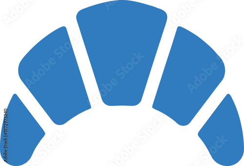 croissant vector illustration on transparent background