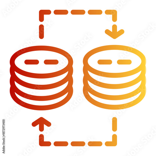 Migrate Relay Sync Send Icon from Network and Database Icon Collection (Outline Gradient style)
