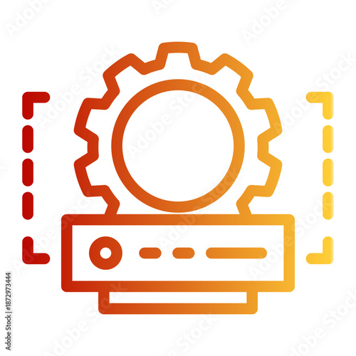 Repair Schedule Maintenance Administration Icon from Network and Database Icon Collection (Outline Gradient style)