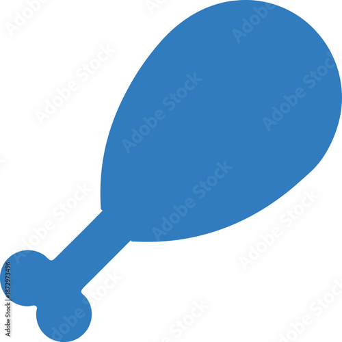 chicken leg vector illustration on transparent background