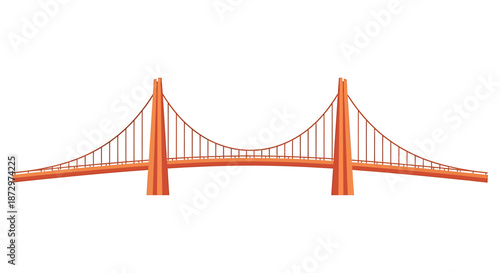 Golden Gate Bridge illustration depicting iconic landmark and architectural marvel.