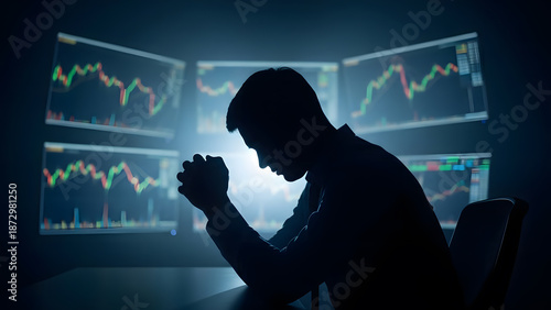Investor Panic During Market Crash. Perfect for: financial news, stock market articles, investment blogs, economic crisis reports, YouTube finance thumbnails