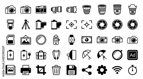 Photography Equipment Showcase, Camera Gear, Studio Setup, Visual Content, Creative Environment, Close-Up View, Photography Concepts