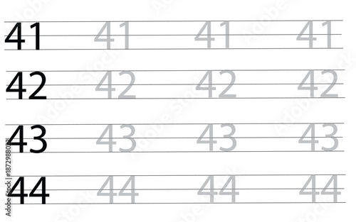 Repeating numbers pattern illustration