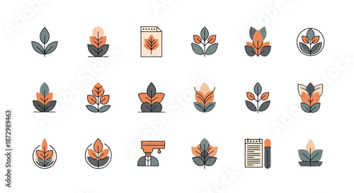 Candle Icons Set with Various Designs.