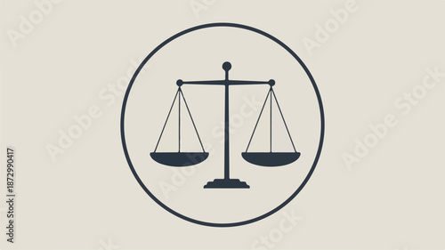 Balance scale symbol justice equality