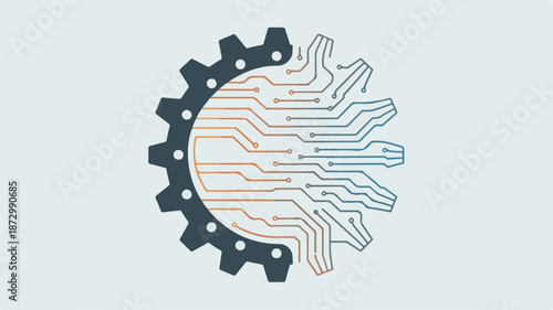 Gear with Circuit Board technology innovation engineering