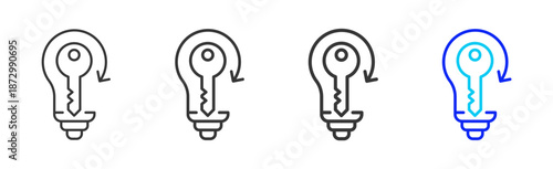 smart partner icon set collection creative outline style for electronic data interchange with multiple thickness variations suitable for business system workflow integration