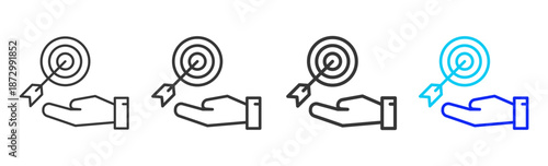 trade finance icon set collection creative outline style for electronic data interchange with multiple thickness variations suitable for business system workflow integration