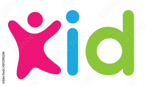 Kid Typography Logo for Children Organization — Playful Brand Identity for Child Support and Education Projects