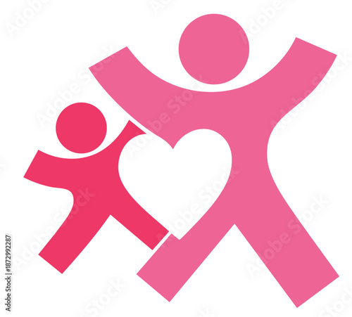 Logo, Community Help Symbol for Social Programs and Family Assistance Projects