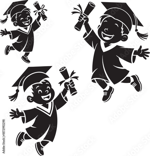 A joyful graduate celebrating success with a diploma in hand