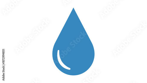 Blue Water Drop Icon.