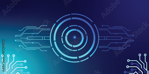 Abstract technology background with digital target