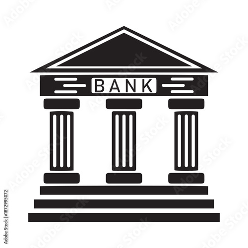 Bank icon flat
