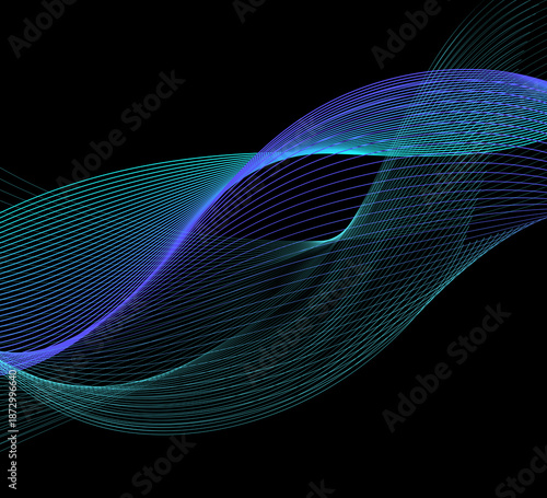 abstract blue wave