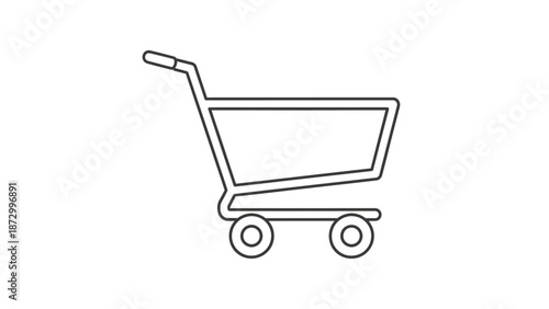 Shopping Cart Icon Outline.