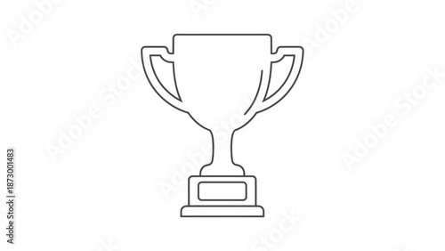 Tableau sur toile Simple Trophy Icon Line Art.