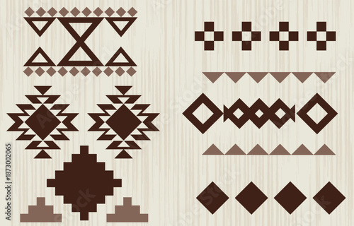 Seamless geometric ethnic pattern. Native American ethnic design, Southwestern decor design for background ,curtain, carpet, wallpaper, clothing, wrapping, Batik.