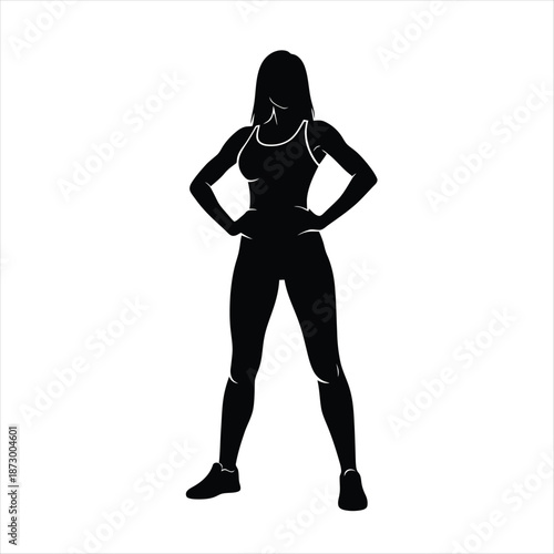 Empowered Woman Silhouette Standing Strong