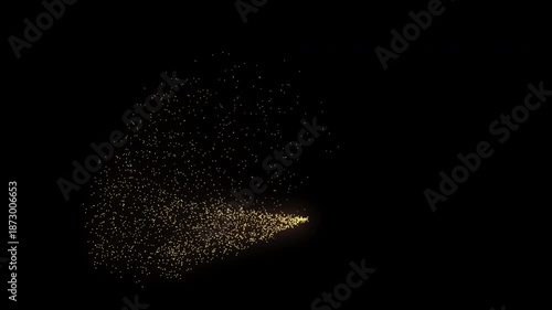 Sparkling Glitter Star Dust Trail Magic Tail Loop Animation Alpha Channel