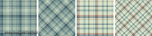 
Plaid pattern set repeatable or fence seamless checkered fabric texture background for skirt, tablecloth, blanket, duvet cover, or other modern fashion print.
