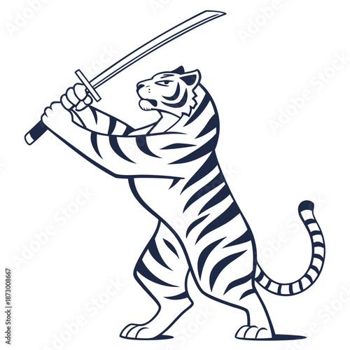 Minimal Tiger Swordsman