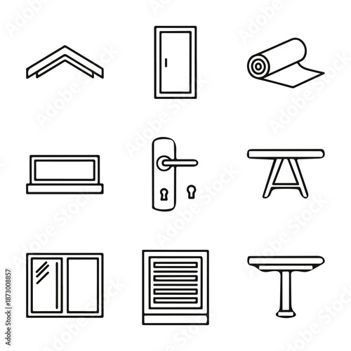 Collection of Outline for Home Construction and Furnishings symbol house