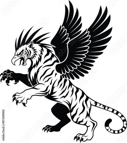 Griffin Mythical Creature Vector Illustration
