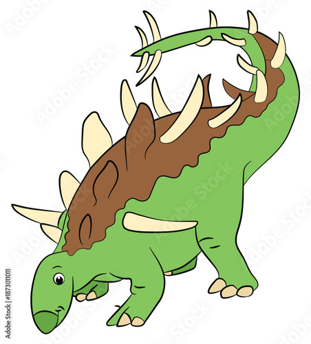 Kentrosaurus dinosaur on a white background