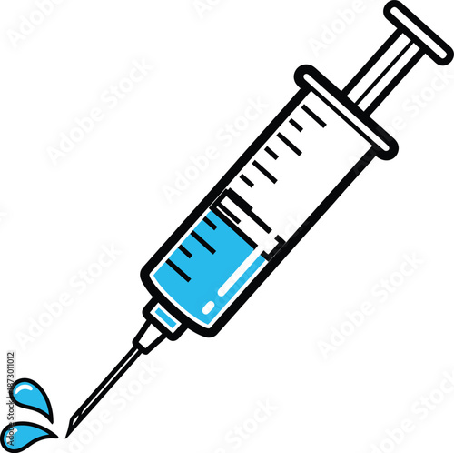 Medical Syringe Injection Healthcare Vector