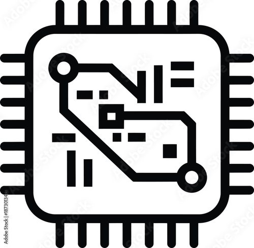 Artificial Intelligence Chip Icon