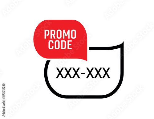 promo code sign on white background