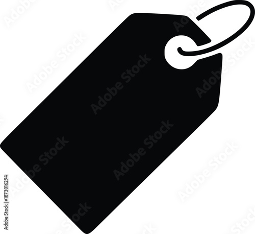 Black tag with white ring